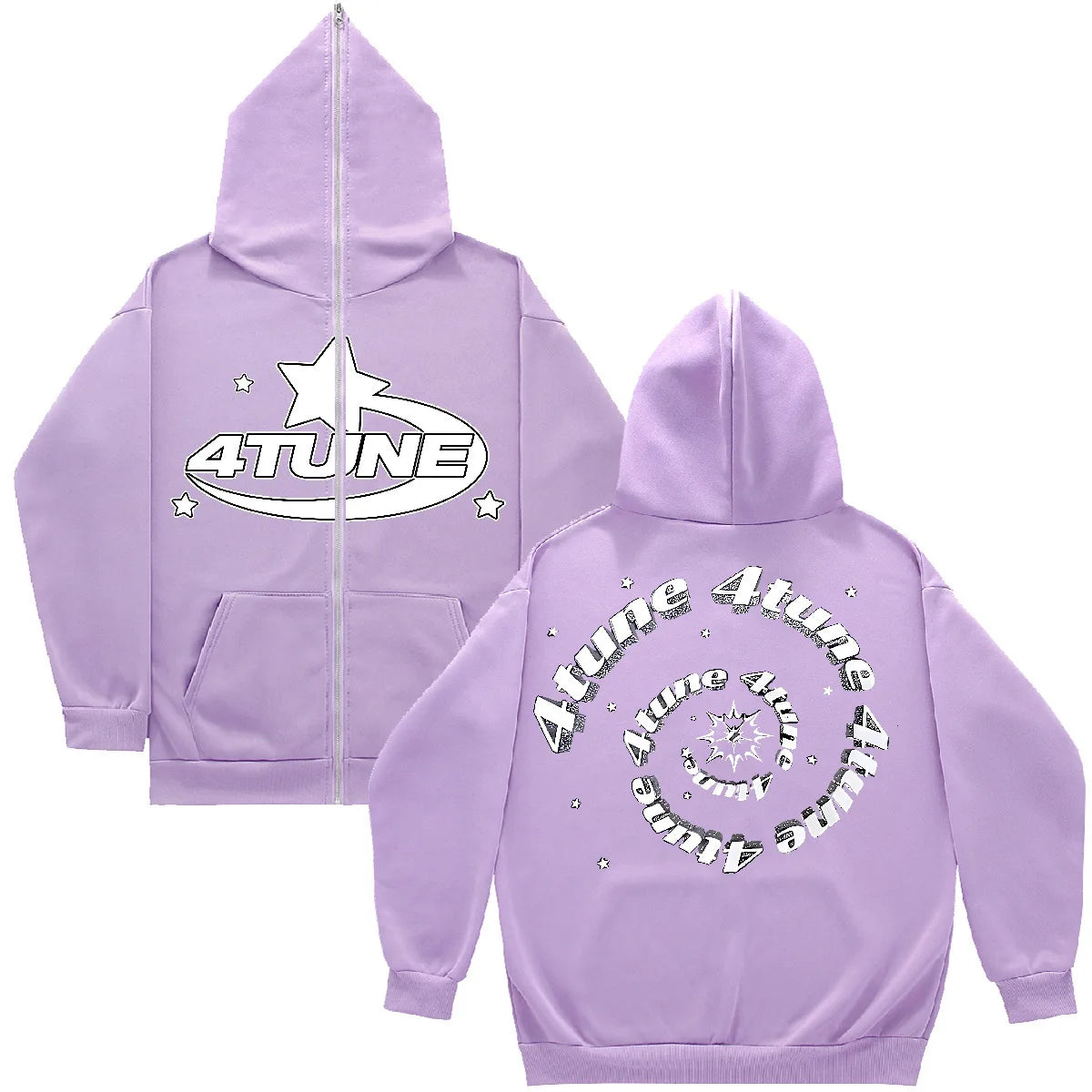 Star Letter Printed Hoodies