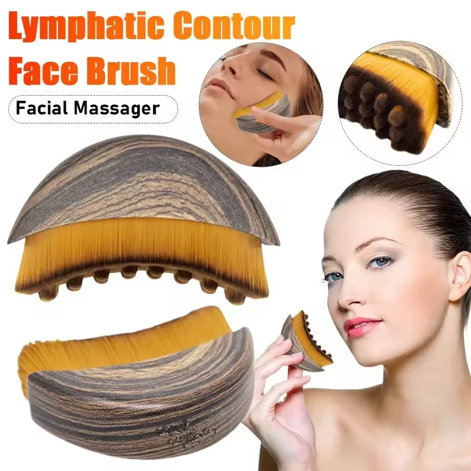 V-Line Face Sculpting Set – Lymphatic Lifting Bandage & Massage Brush for Jawline & Double Chin