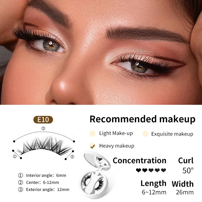3D Fluffy Magnetic Lashes Kit – No-Glue Reusable False Eyelashes in Black & Brown
