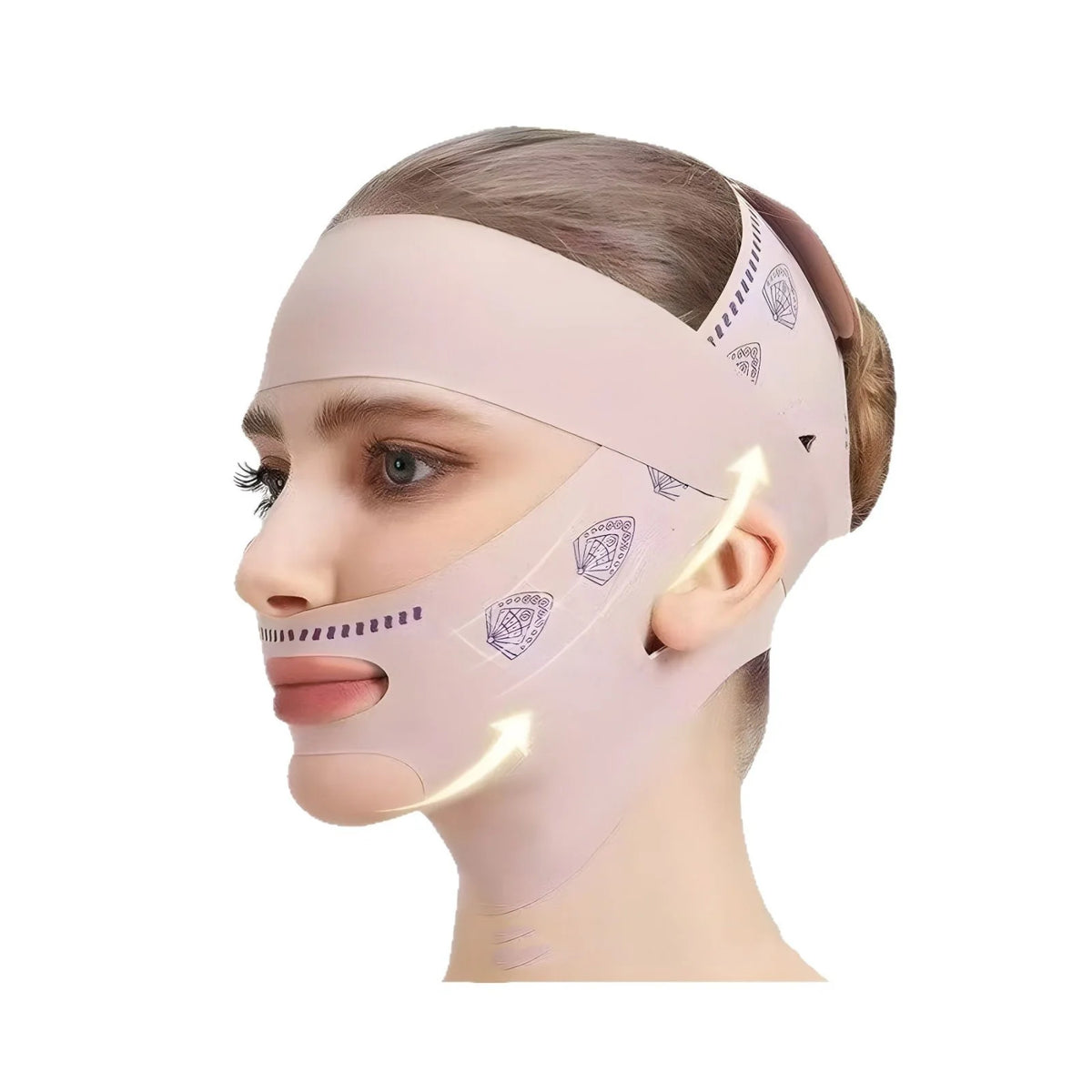 V-Line Face Sculpting Set – Lymphatic Lifting Bandage & Massage Brush for Jawline & Double Chin