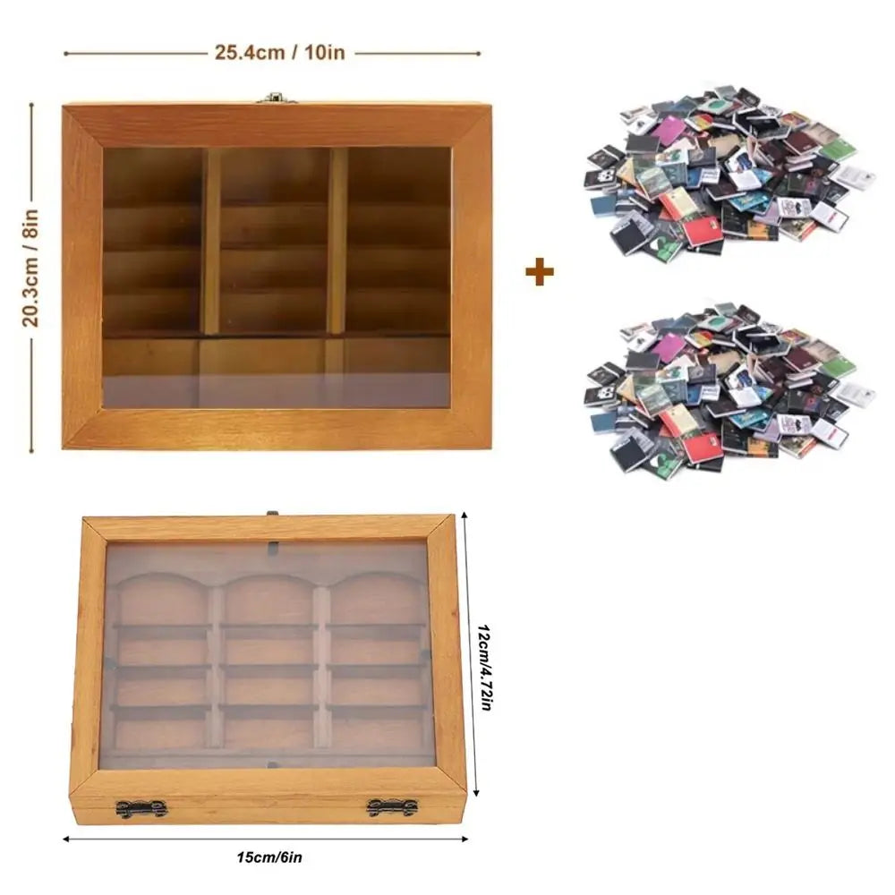 Miniature Wooden Anxiety Bookshelf – Fidget Sensory Desk Toy & Desktop Decor