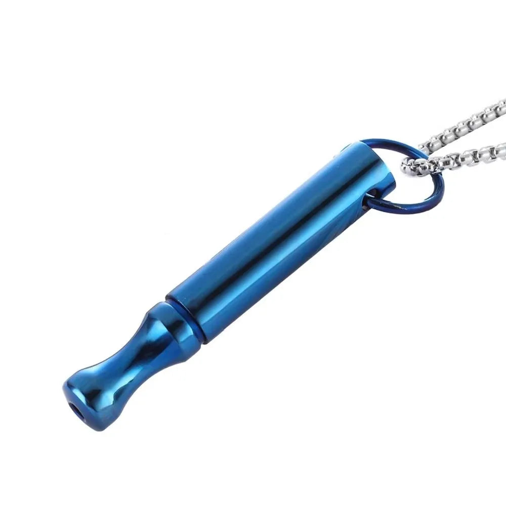 Whistle Mindfulness Breathing Necklace Breathing Resistance Stainless Steel Breathwork Meditation Necklace Small Waist Jewelry
