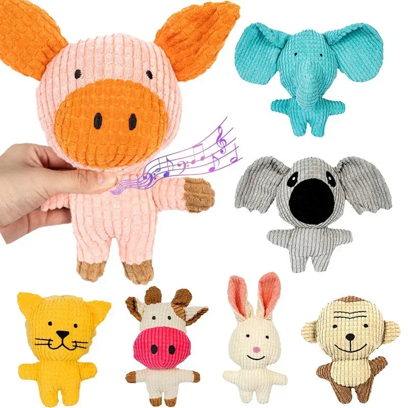 Plush Squeaky Dog Toy – Teething & Boredom Relief for Small & Medium Dogs