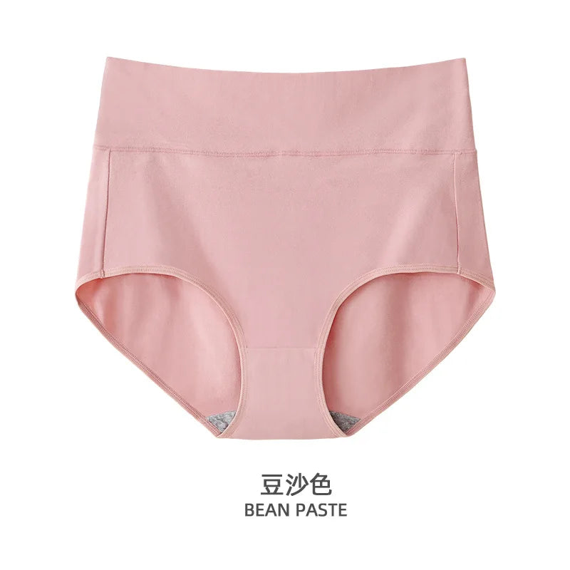 Women's High-Waist Tummy Control Underwear — 95% Cotton Plus Size Briefs in 7 Colors