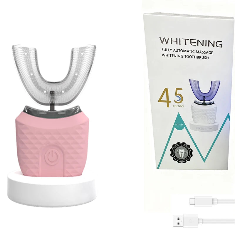 360° U-Shape Sonic Electric Toothbrush – Automatic Deep Clean with 3 Modes