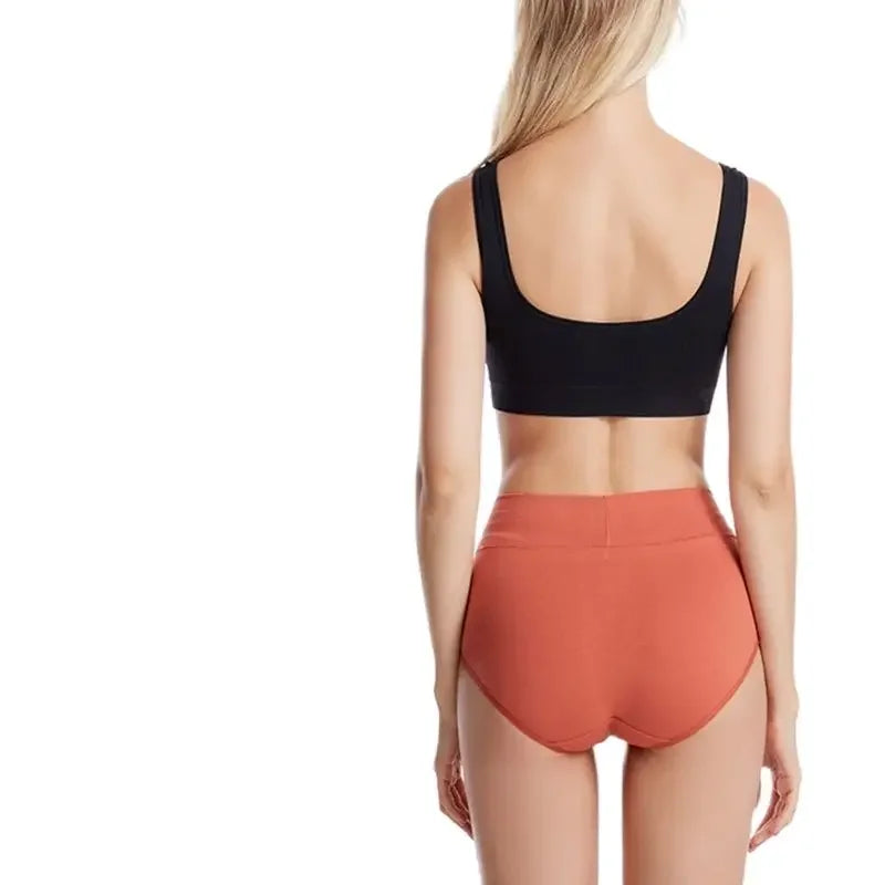 Women's High-Waist Tummy Control Underwear — 95% Cotton Plus Size Briefs in 7 Colors