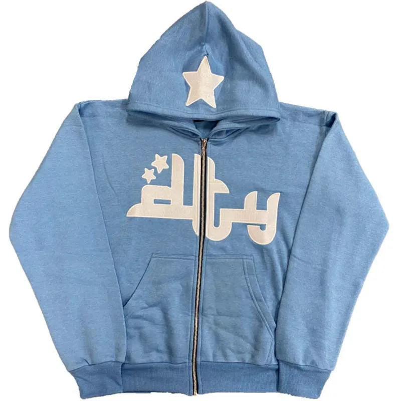 Star Letter Printed Hoodies