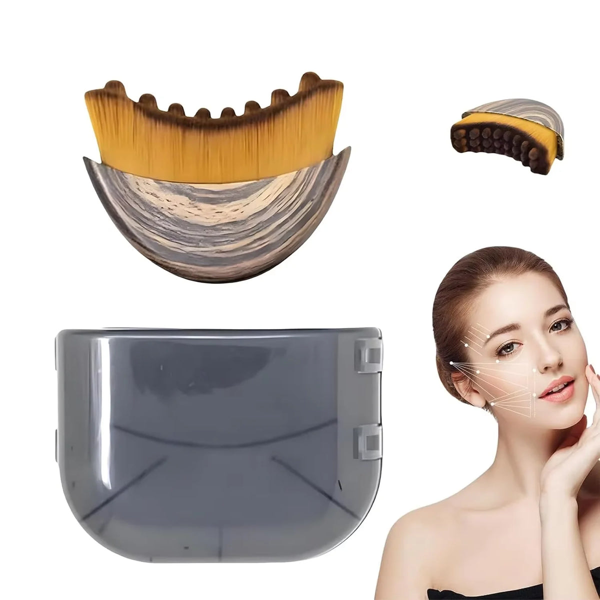 V-Line Face Sculpting Set – Lymphatic Lifting Bandage & Massage Brush for Jawline & Double Chin