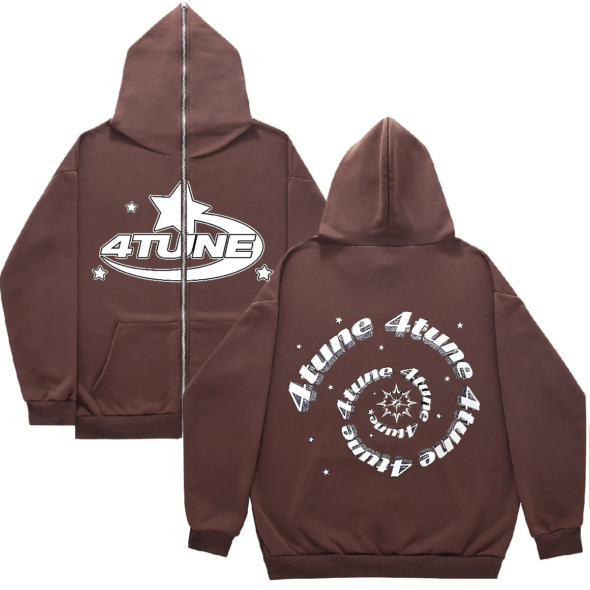 Star Letter Printed Hoodies