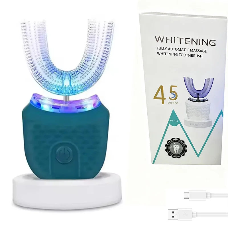 360° U-Shape Sonic Electric Toothbrush – Automatic Deep Clean with 3 Modes