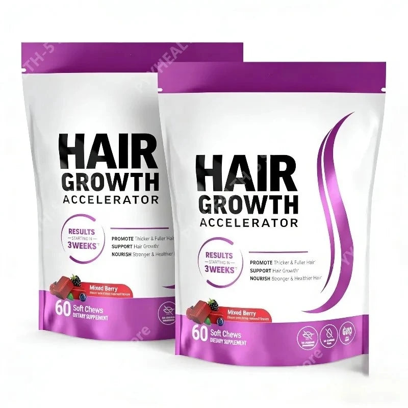 Biotin Hair Growth Soft Chews – 10,000mcg with Vitamins C & E for Fuller, Thicker Hair
