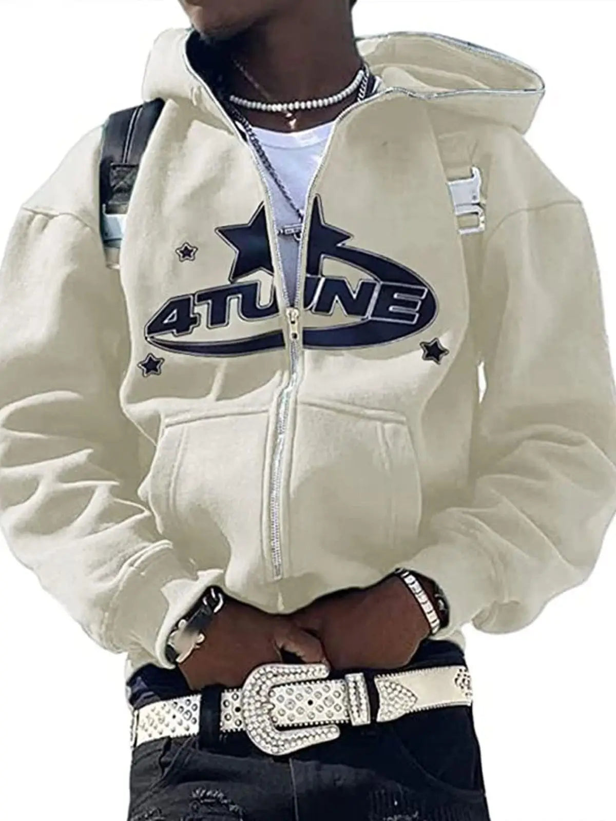 Star Letter Printed Hoodies