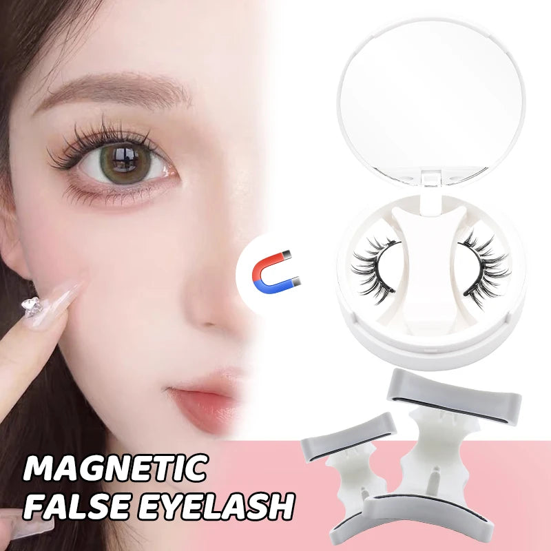 3D Magnetic Eyelashes Kit – Reusable No-Glue False Lashes with Applicator