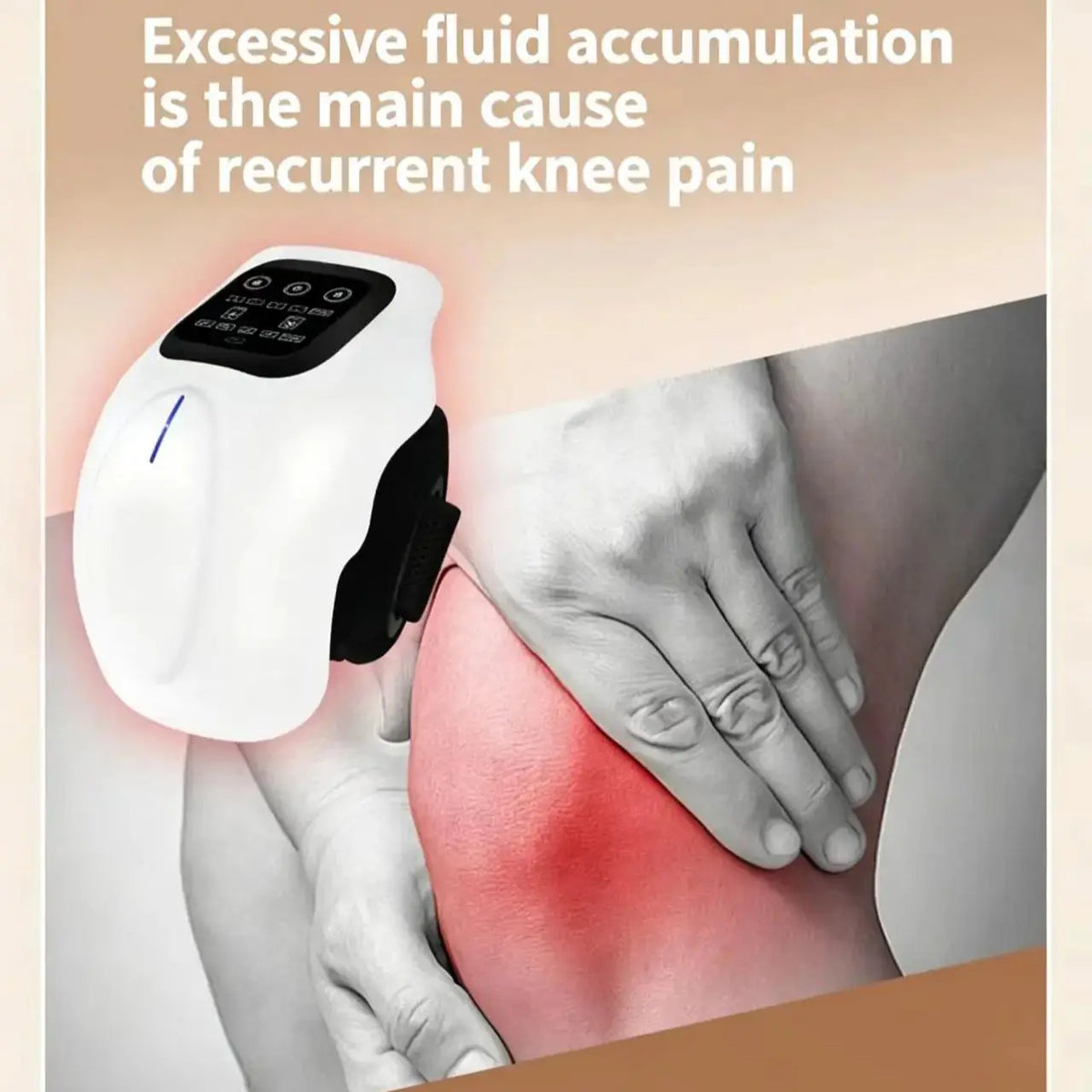 3-in-1 Cordless Knee Massager – Heat, Air Pressure & Vibration for Joint Pain Relief